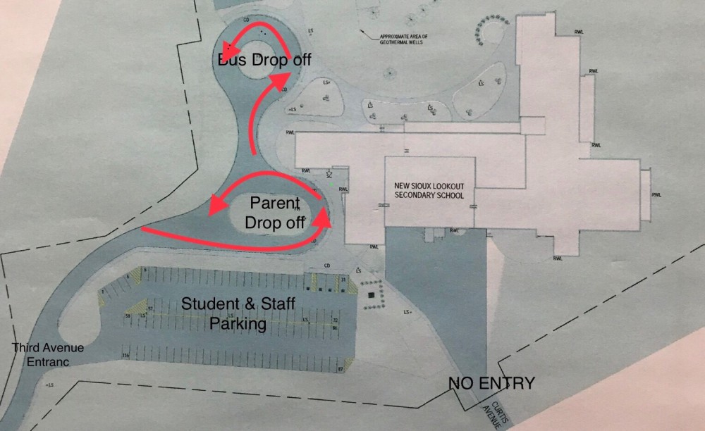 school drop off and pick up site